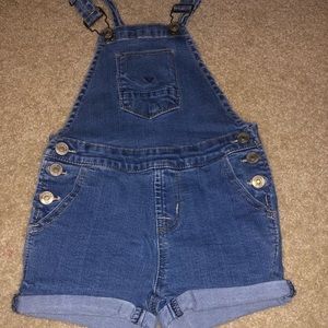 Little girl Hudson overalls